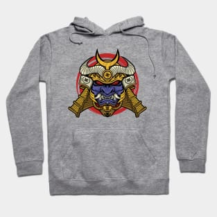 Samurai With Oni Mask Hoodie